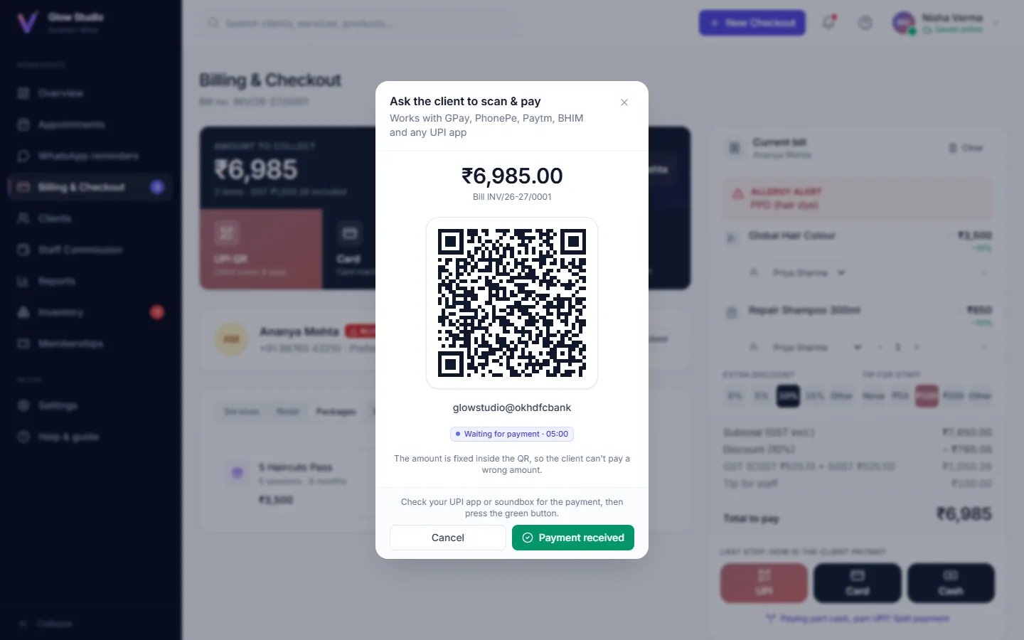 Take payment the way your clients pay
